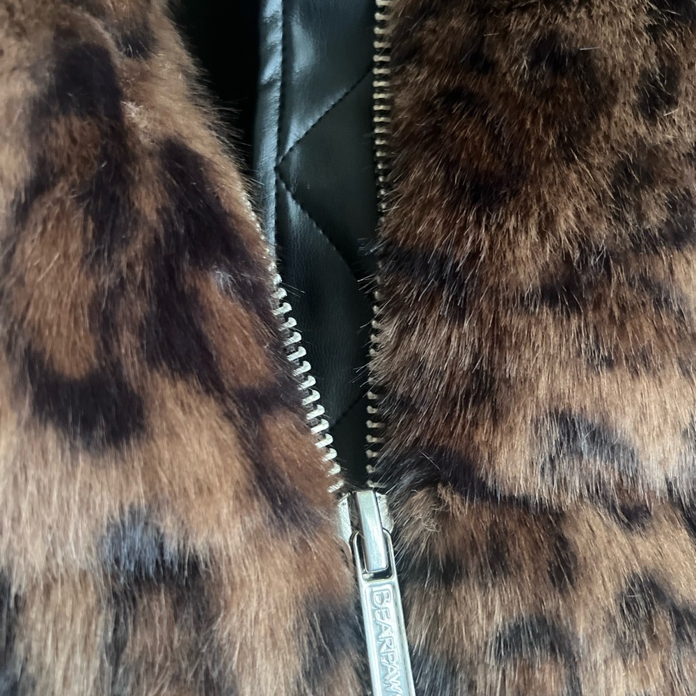 BearPaw faux fur sheeta leopard print Jacket - Picture 3 of 8